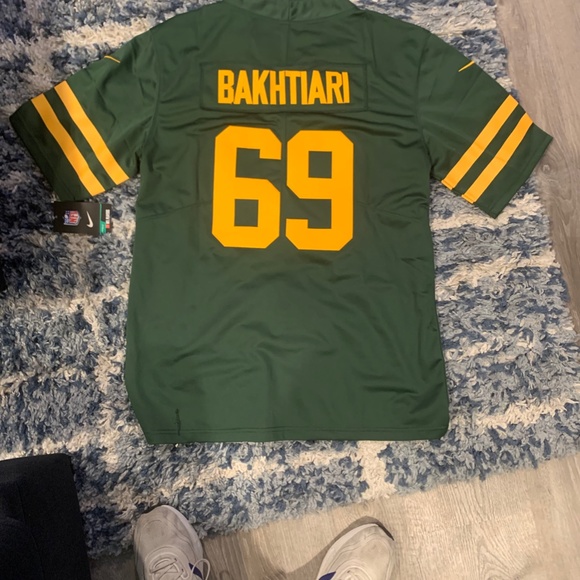 Packers David Bakhtiari Green Gold Jersey - Size Small - Picture 3 of 3